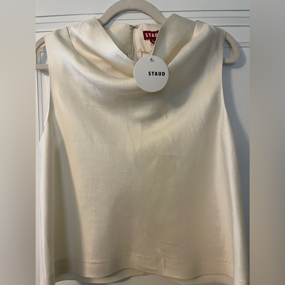 STAUD Rochelle Top Ivory Size M Medium NWT New